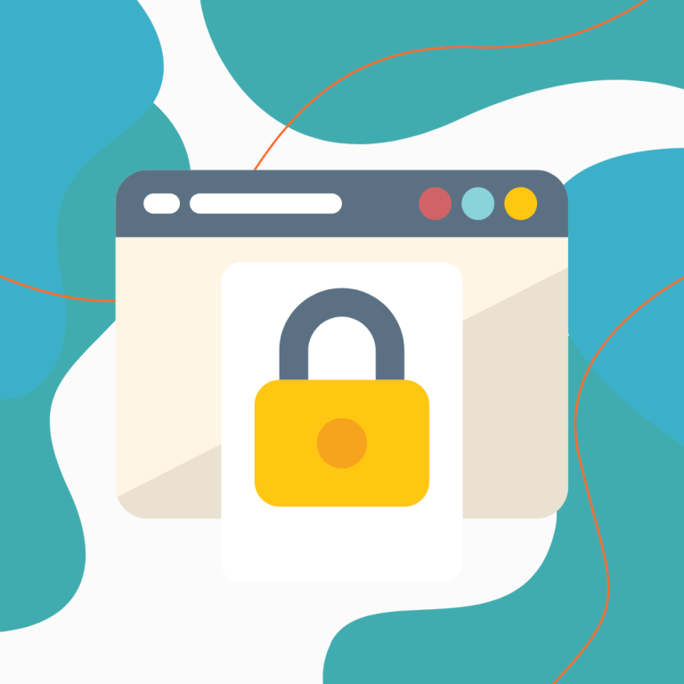 a decorative image showing a padlock on a computer screen